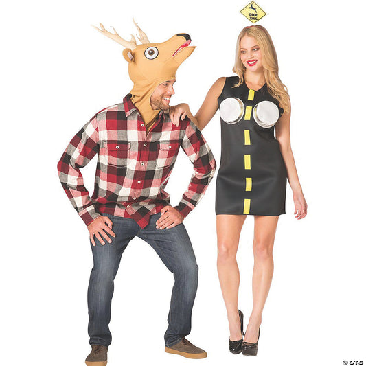 Adult Deer in Headlights Couples Costume