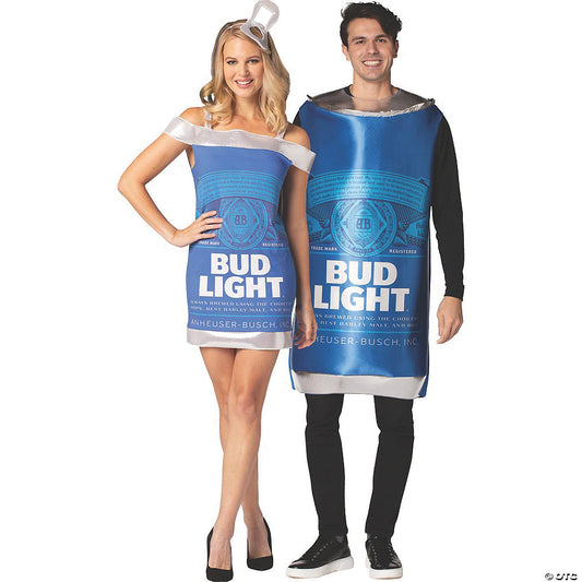 Adults Bud Light Beer Couple Costumes