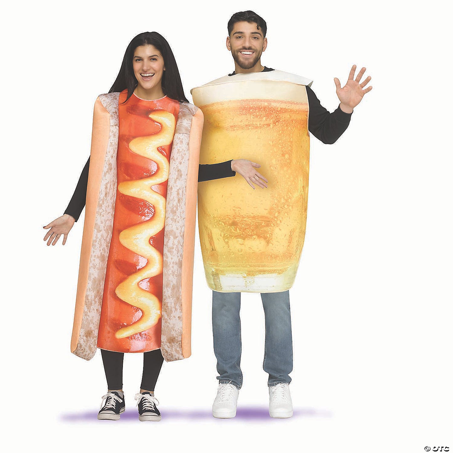 Adults Hot Dog & Beer Couples Costume