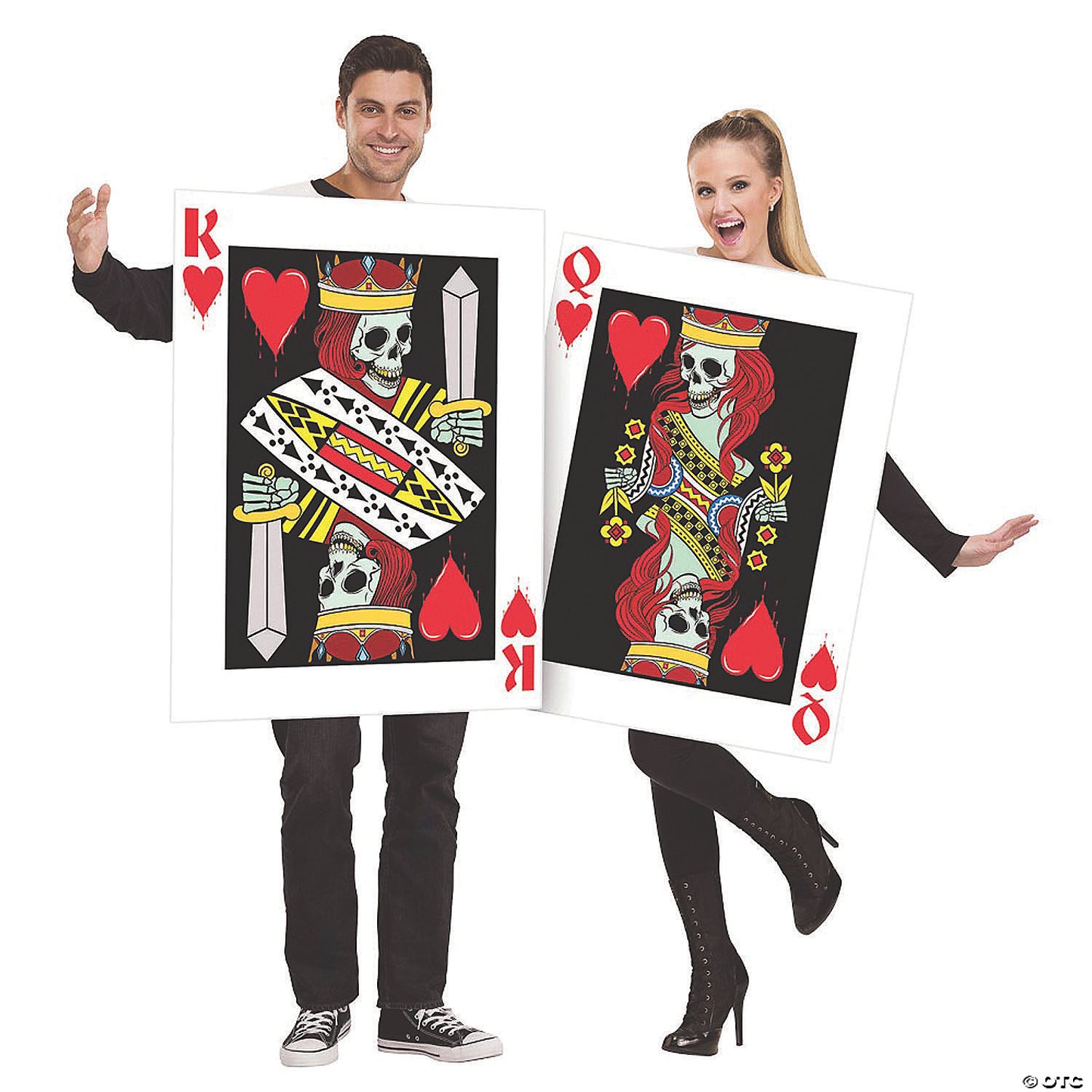 Adults King and Queen of Hearts Couples Costumes