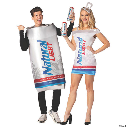 Adults Natural Light Beer Couple Costumes