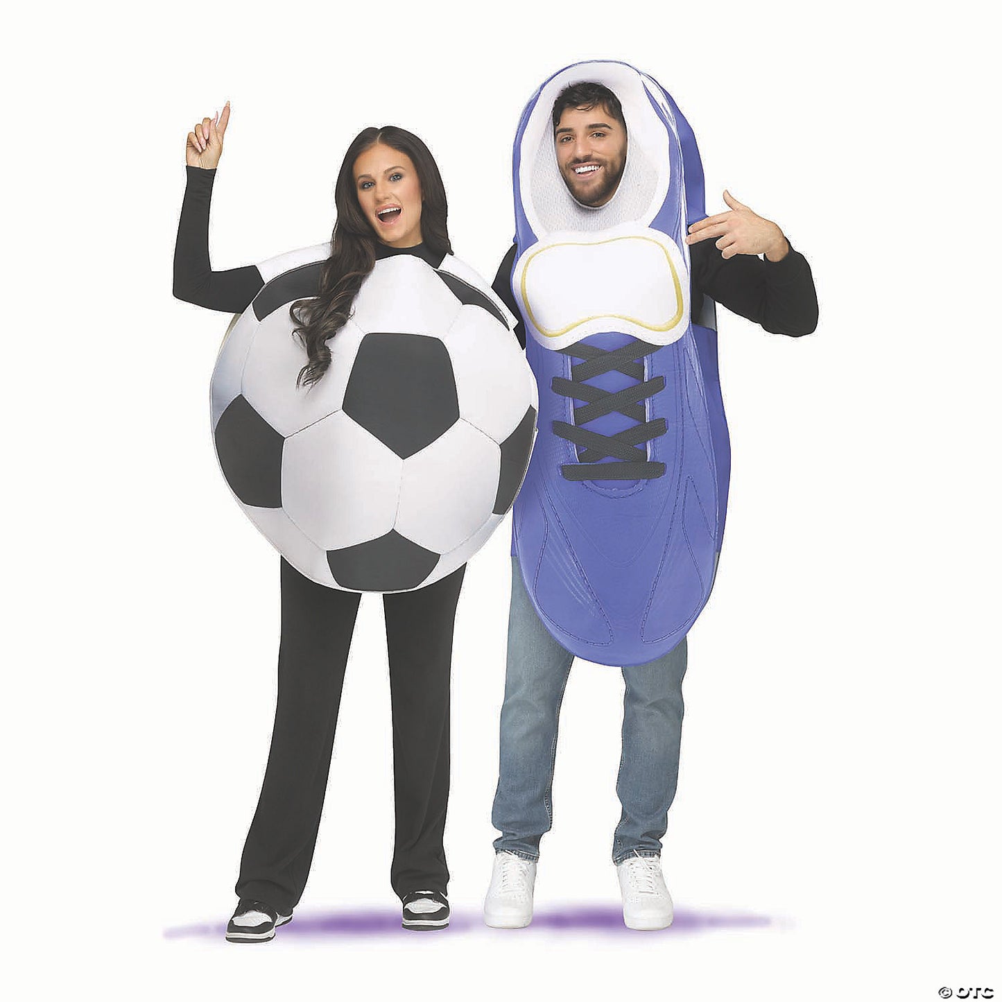 Adults Soccer Ball & Cleat Couples Costume - One Size